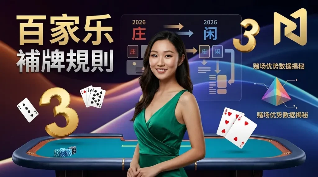 2026最新百家乐补牌规则完全指南：三分钟看懂庄闲第三张牌图表、实战牌例解析与赌场优势，新手必学技巧